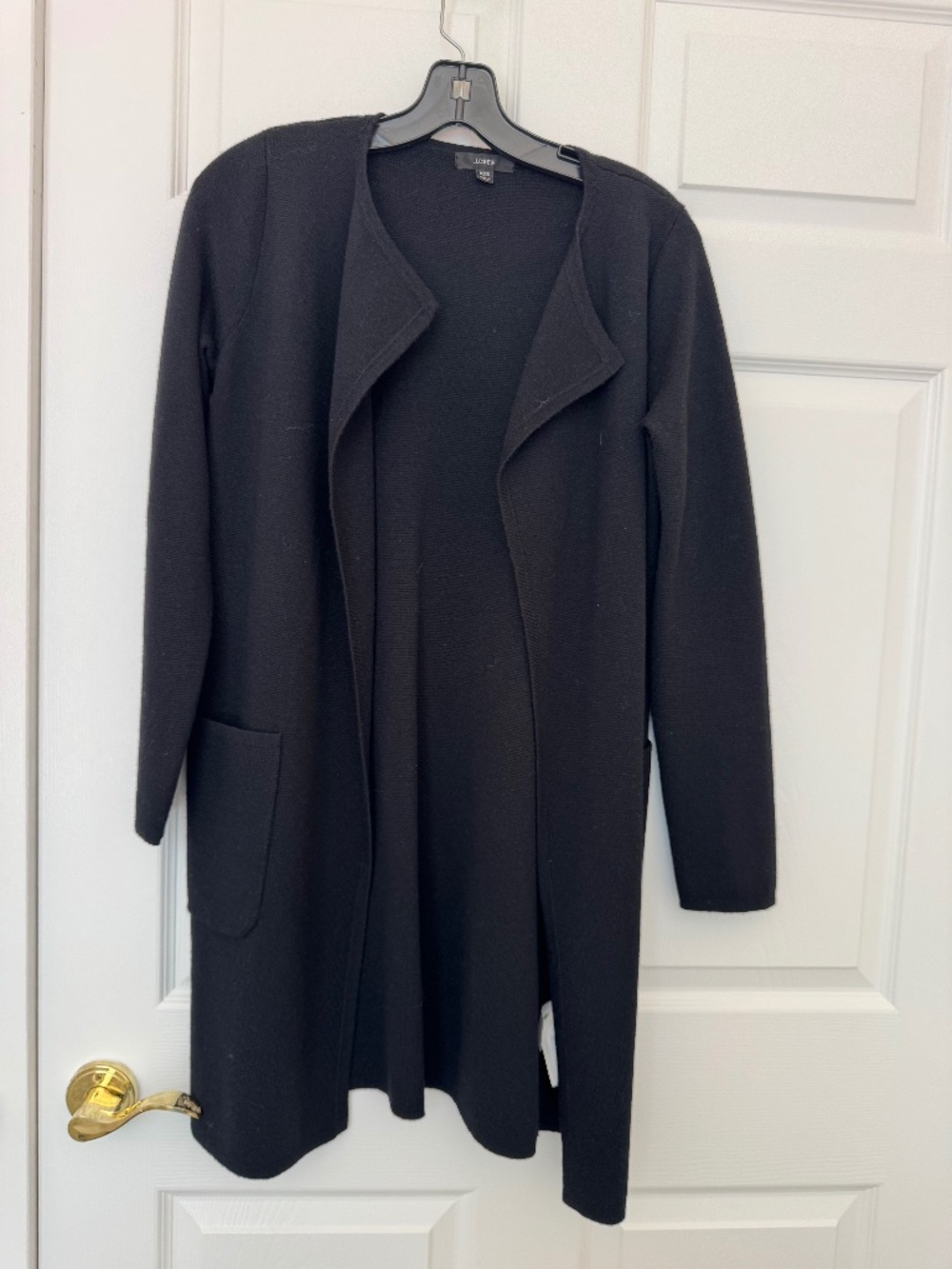 J.Crew Black Open Front Sweater Blazer Coat Cardigan Knit Jacket Size [Size XXS]